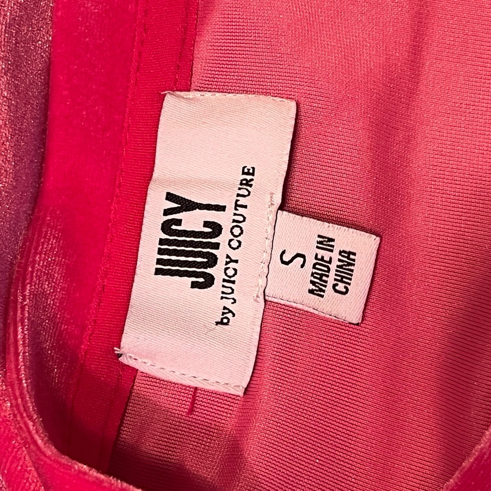 Juicy Couture Fuchsia Velvet Long Sleeve Dress - Picture 11 of 11
